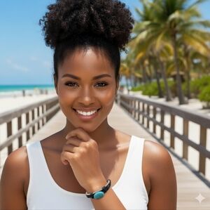 Black and brown leather turquoise bracelet